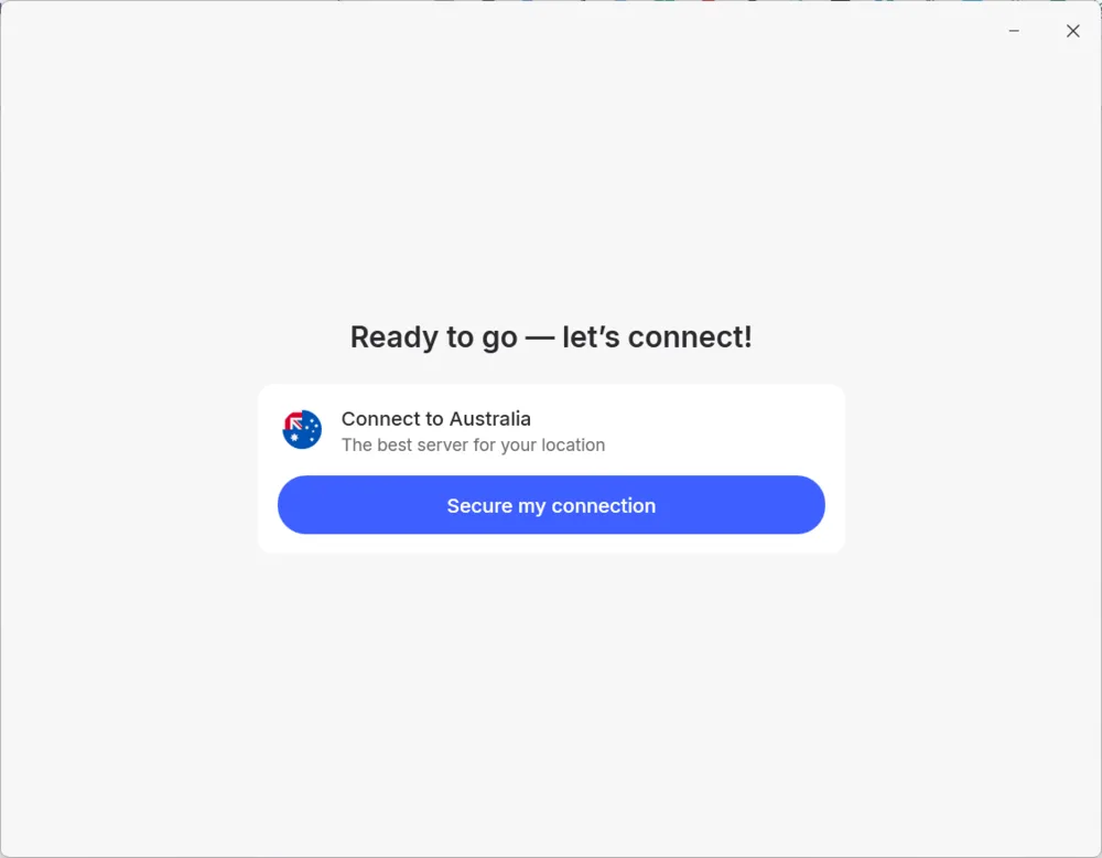 NordVPN app connected to Sydney, Australia, showing Secured status