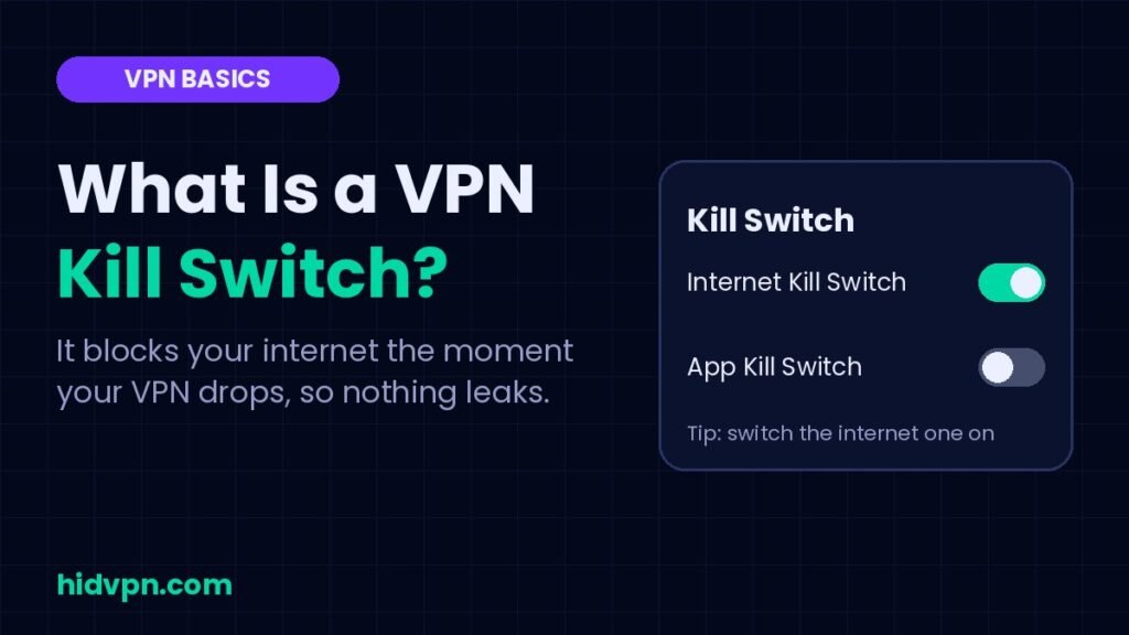 What is a VPN kill switch? Illustration of an internet kill switch turned on
