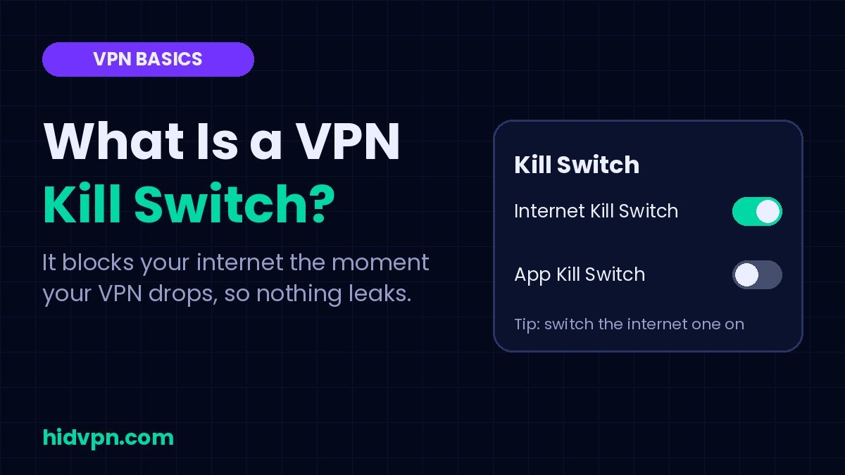 What is a VPN kill switch? Illustration of an internet kill switch turned on